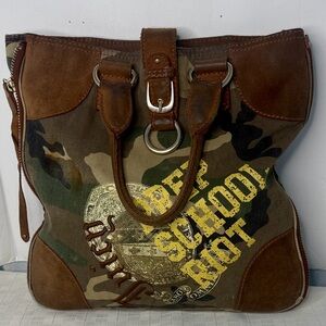 Vintage Juicy Couture PREP SCHOOL RIOT camo tote